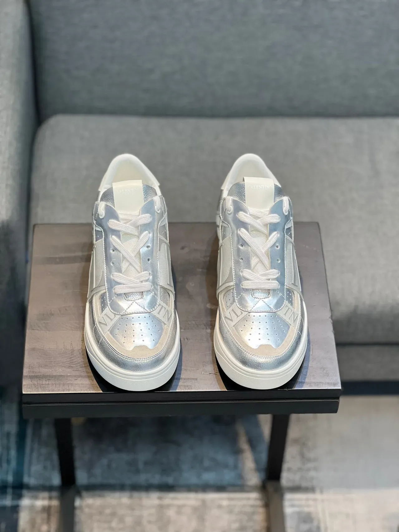 Valentino VLTN Tênis Lifestyle Prata Metálico 4