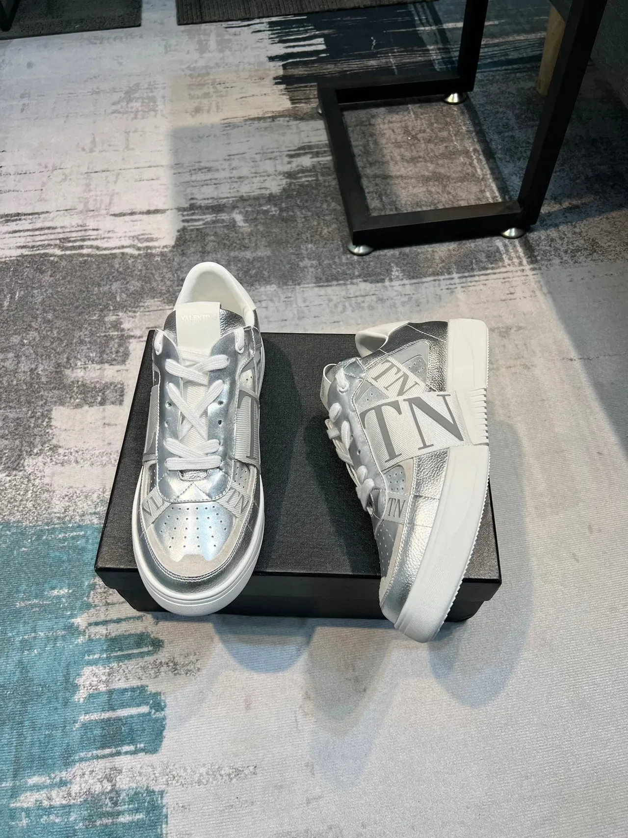 Valentino VLTN Tênis Lifestyle Prata Metálico 5