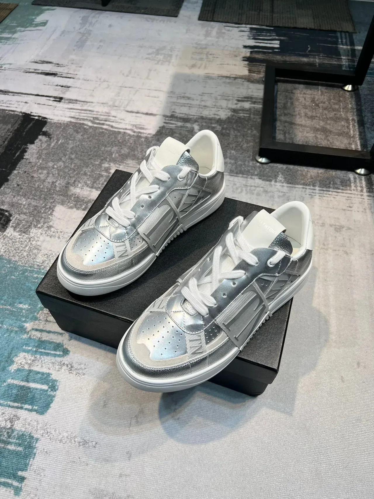 Valentino VLTN Tênis Lifestyle Prata Metálico 6
