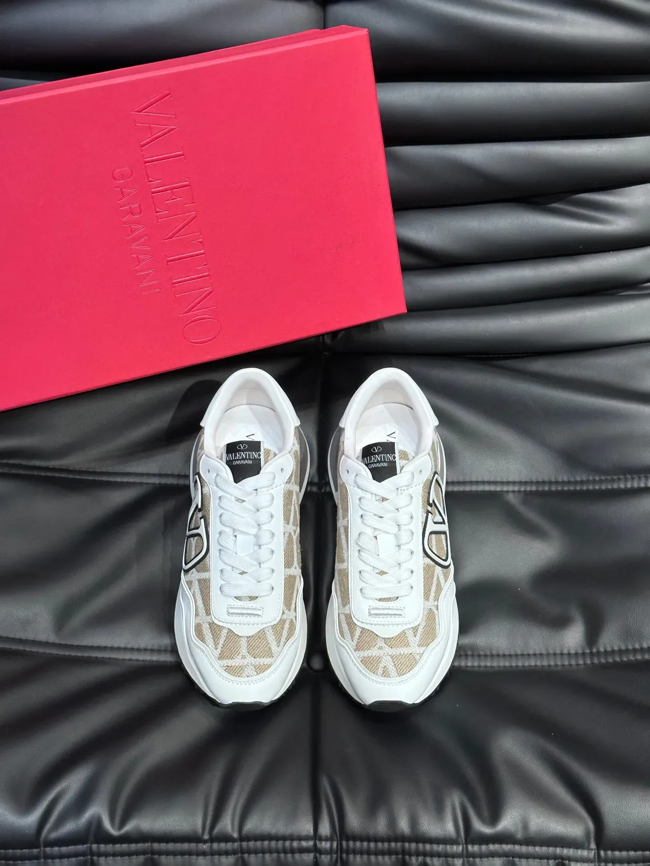 Valentino VLTN Runner Beige and White Lifestyle Sneakers 2