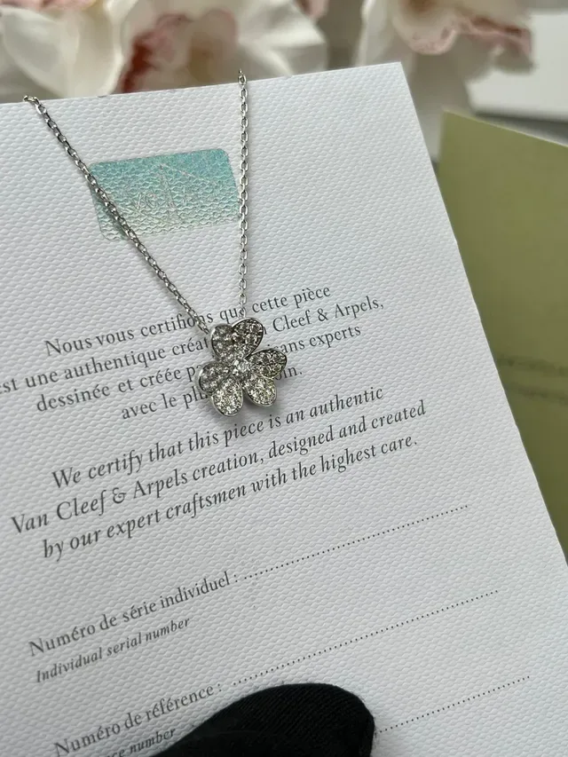 Van Cleef & Arpels Alhambra Clover Pavé Diamond Necklace 3