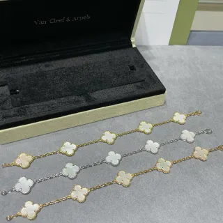 Van Cleef & Arpels Alhambra Four-Leaf Clover Mother-of-Pearl Bracelet