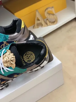 Versace Chain Reaction Baroque Print Lion Head Chunky Sneakers 2