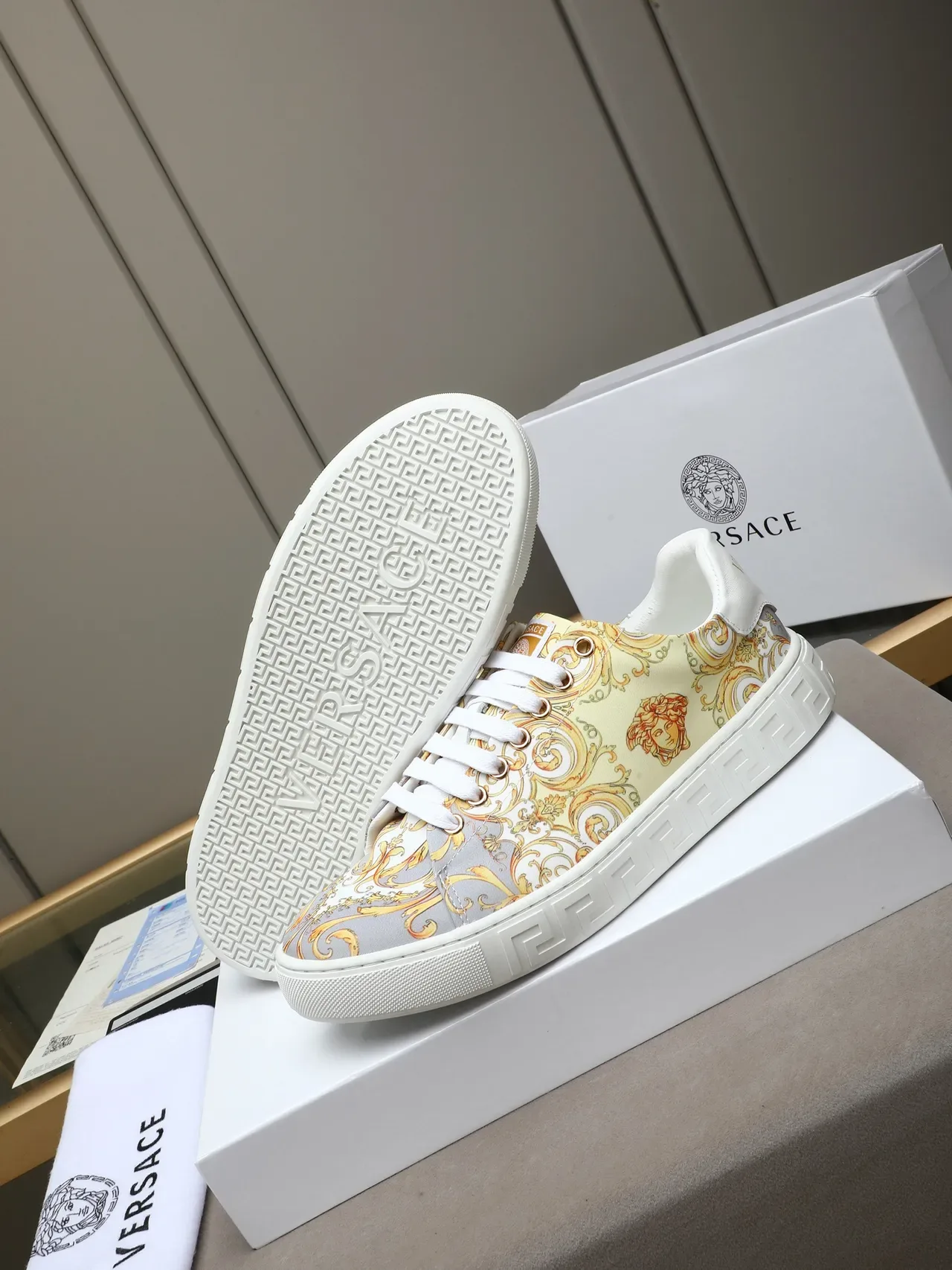 Versace Odissea Baroque Print Medusa Lifestyle Sneakers 4