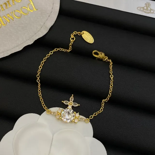 Vivienne Westwood Classic Orb Collier pendentif chaîne transparente or 4
