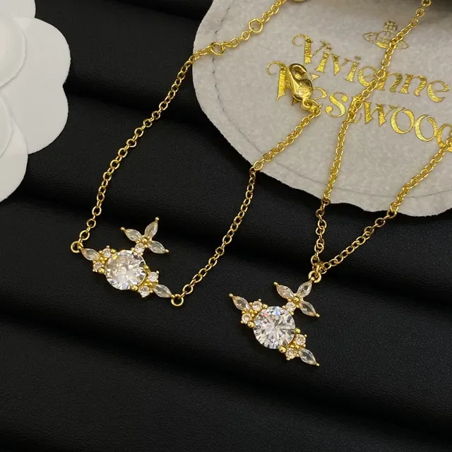 Vivienne Westwood Classic Orb Collier pendentif chaîne transparente or 6