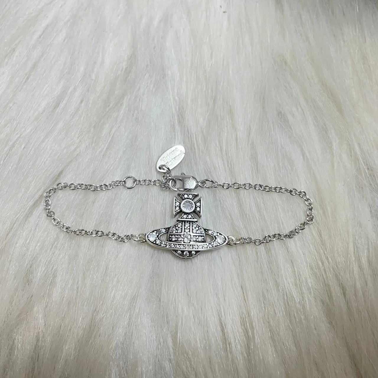 Vivienne Westwood 球形银粉色主题 Pavé 水晶 镶嵌 耳环 8