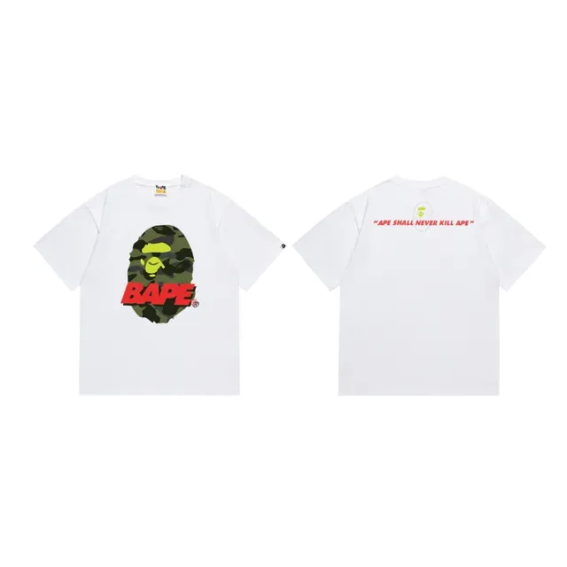 Camiseta gráfica A Bathing Ape ABC Camo con cabeza de mono 4