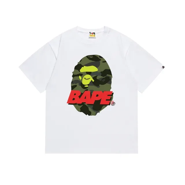 Camiseta gráfica A Bathing Ape ABC Camo con cabeza de mono 7