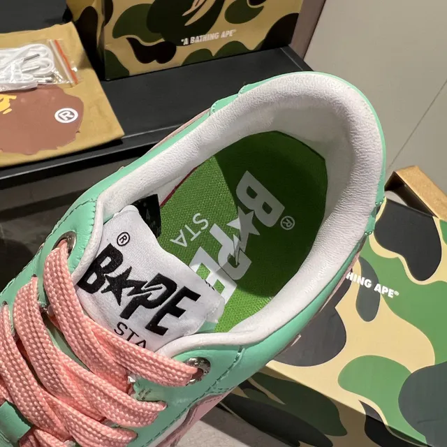 A Bathing Ape BAPE STA Chaussures lifestyle vert menthe étoile rose 3