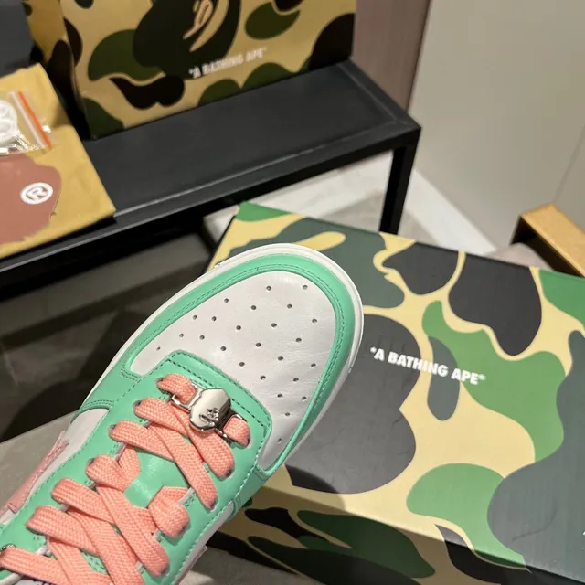 A Bathing Ape BAPE STA Chaussures lifestyle vert menthe étoile rose 4