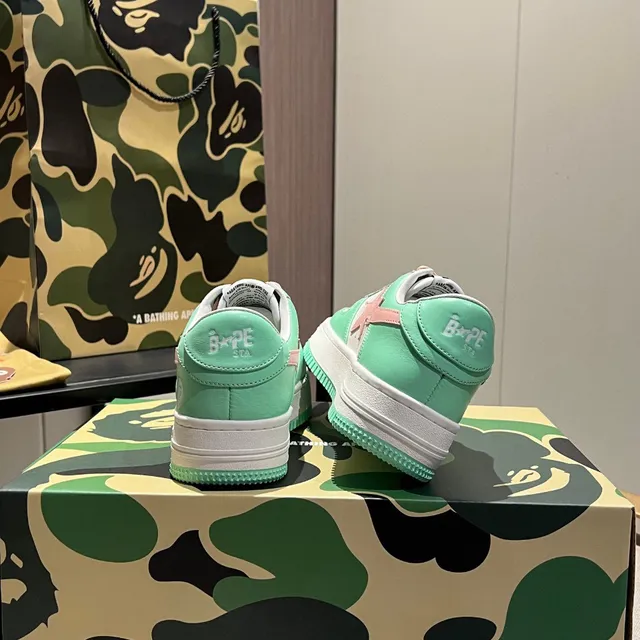 A Bathing Ape BAPE STA Chaussures lifestyle vert menthe étoile rose 7