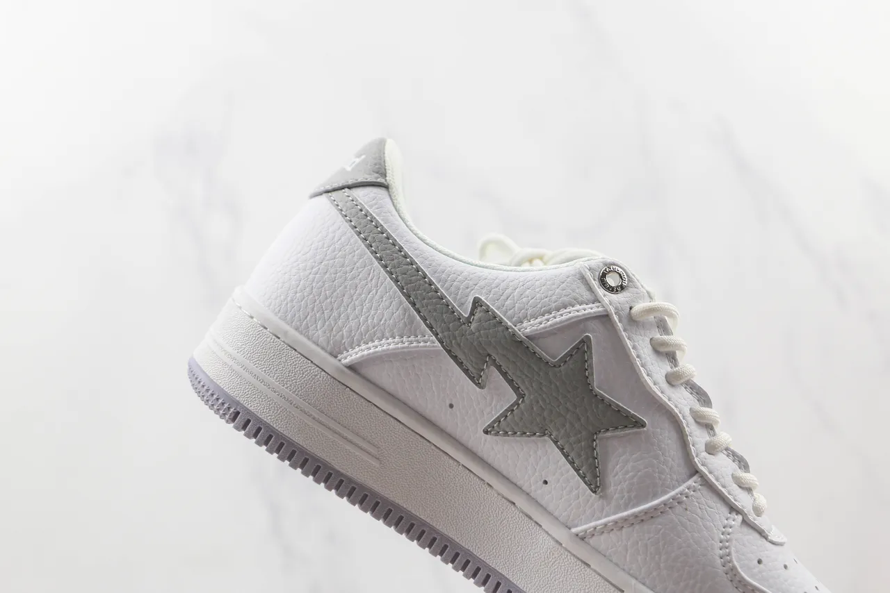 A Bathing Ape BAPE STA أحذية أسلوب حياة بيضاء و رمادية 5