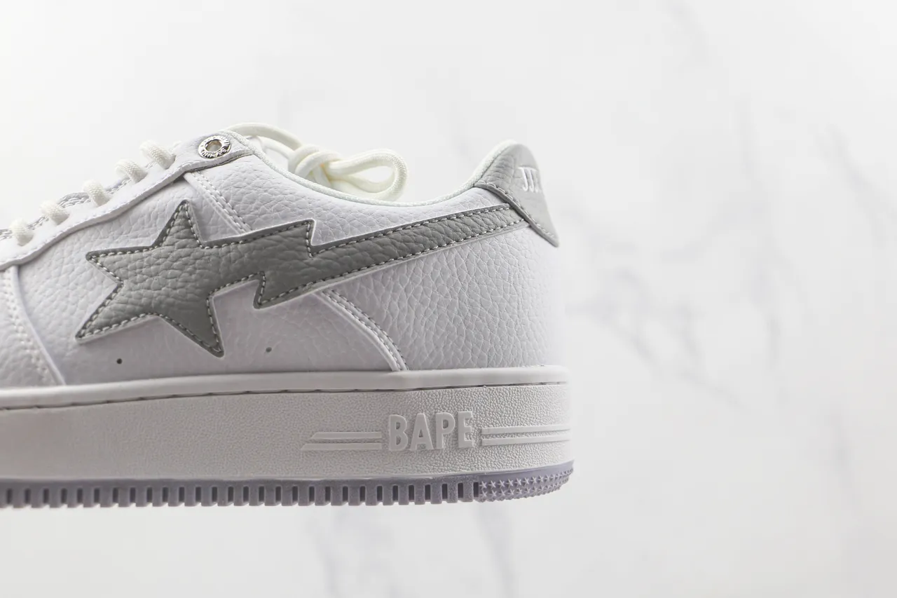 A Bathing Ape BAPE STA أحذية أسلوب حياة بيضاء و رمادية 7