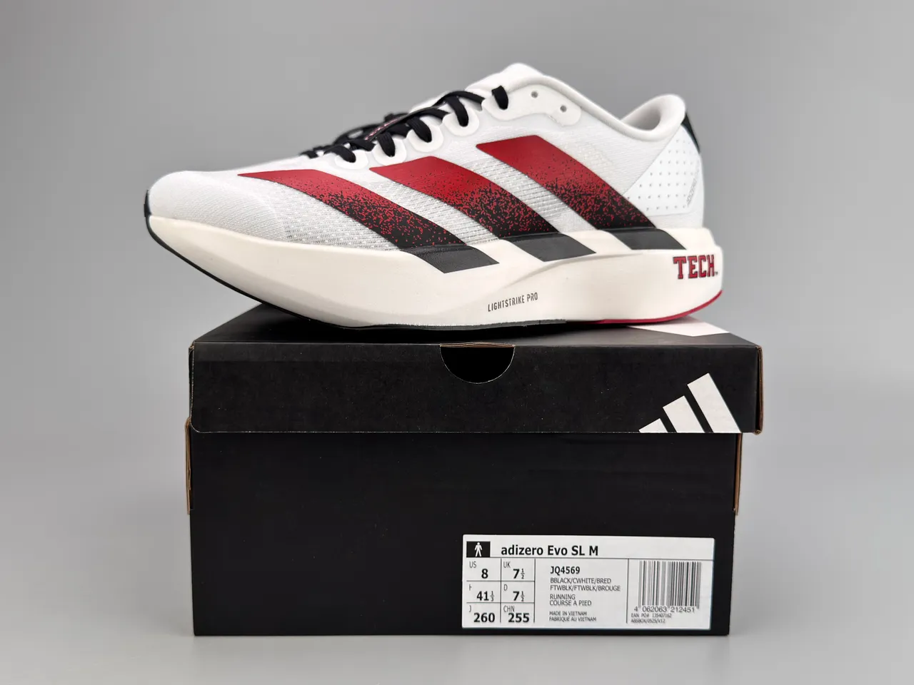 Adidas Adizero Evo.SL White Red Black Running Shoes 2