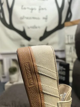 Adidas Beige Marrom Camurça Superior Fechamento com Alça Mocassim 3