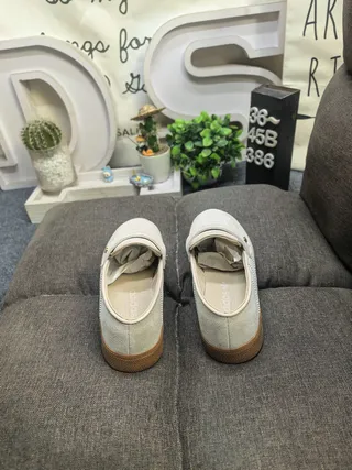 Adidas Beige Marrom Camurça Superior Fechamento com Alça Mocassim 8