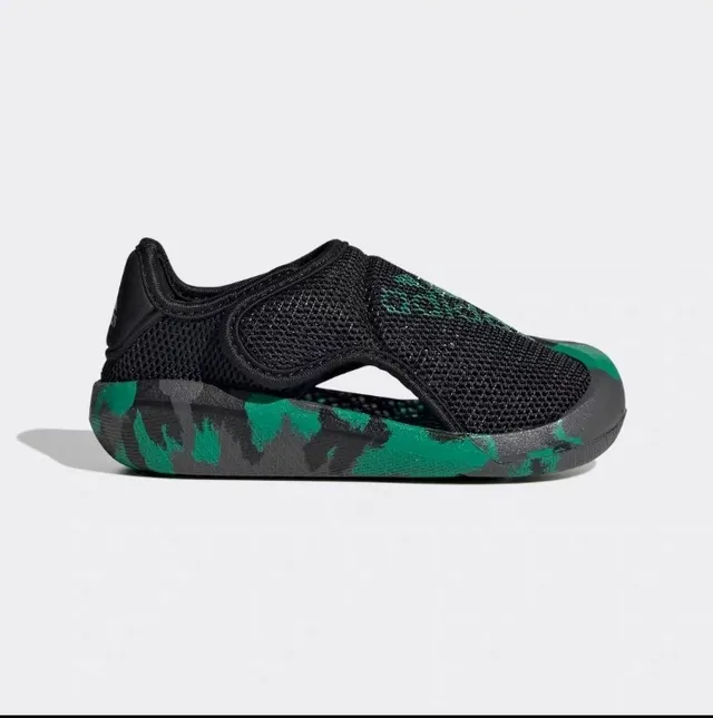 Adidas Black Green Mesh Upper Camouflage Sole Casual Sandals 3
