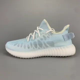 Adidas أحذية رياضية أسلوب حياتي أزرق أبيض أعلى شبكة شفافة نظام رباط غير متزامن
