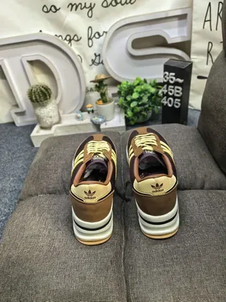 Adidas Tênis Lifestyle Cor Burdeos Marrom Sola de Plataforma Painel Lateral de Três Listras 8