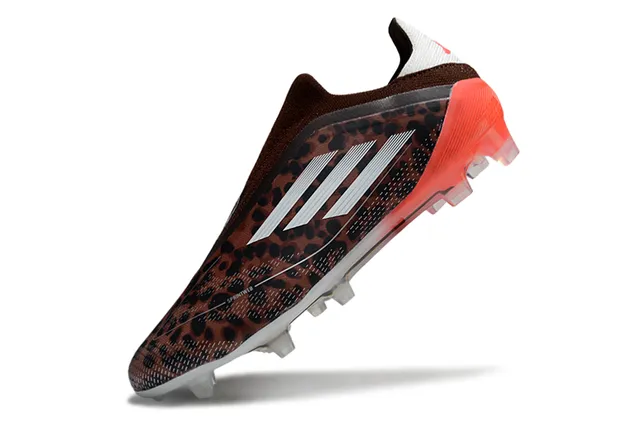 Adidas F50 চিতা প্রিন্ট কমলা ফার্ম-গ্রাউন্ড সকার জুতো 3