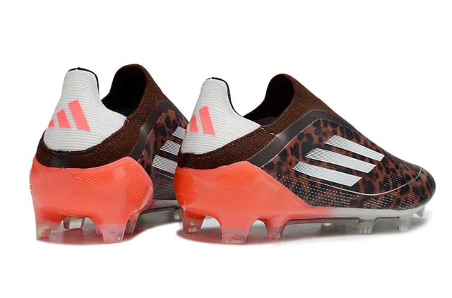 Adidas F50 চিতা প্রিন্ট কমলা ফার্ম-গ্রাউন্ড সকার জুতো 5