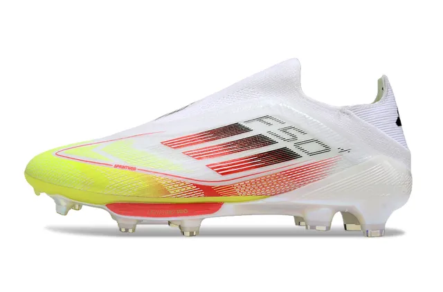 أديداس F50 أبيض أصفر Low-Cut أعلى للجوارب شفاف قفص TPU أرضية صلبة أحذية كرة القدم 7
