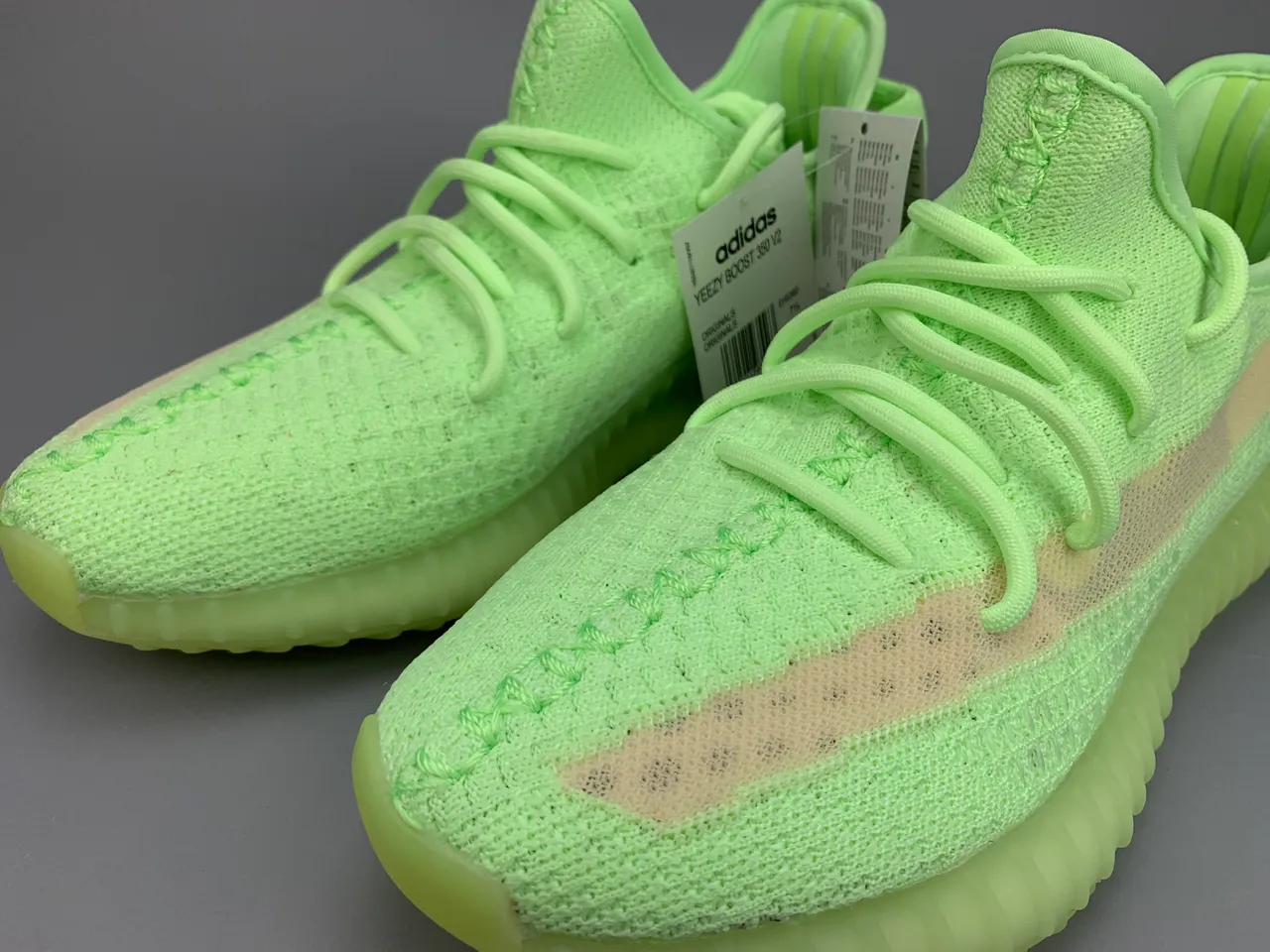 Adidas Vert Beige Knit Haut Côtelé Semelle Translucide Sneakers Lifestyle 8