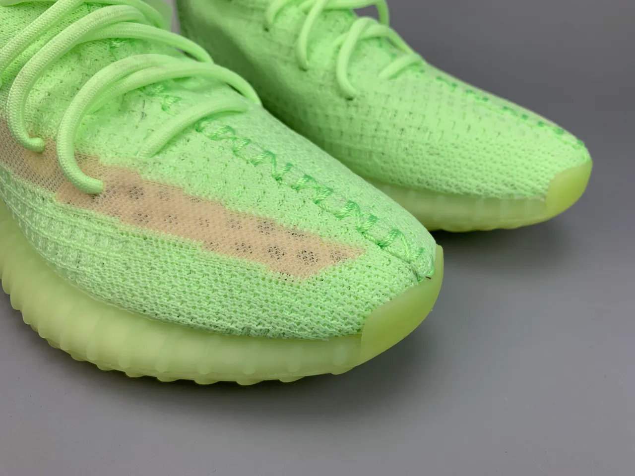 Adidas Vert Beige Knit Haut Côtelé Semelle Translucide Sneakers Lifestyle 9