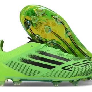 Adidas हरी काली नियोन संश्लेषित ऊपरी तीन पट्टी ग्राफिक फर्म ग्राउंड फुटबॉल जूते