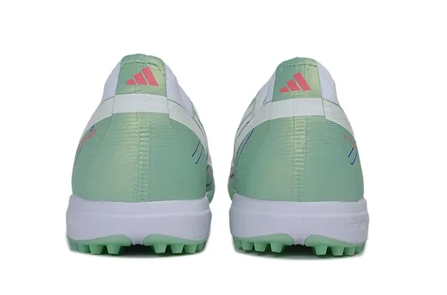 Adidas Chaussures de football turf vert blanc col sans lacets overlay synthétique cage 4