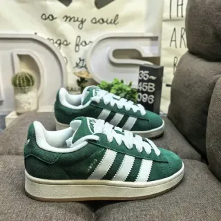 Adidas Green White Suede Upper Three-Stripe Side Panel Lifestyle Sneakers — catalogue photo via WWTop Yupoo