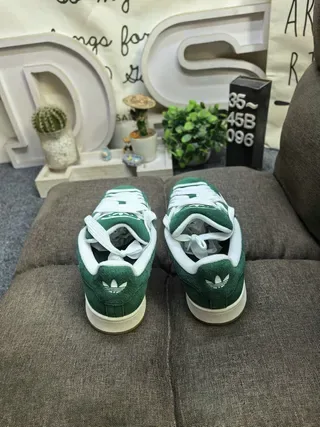 Adidas Green White Suede Upper Three-Stripe Side Panel Lifestyle Sneakers 8