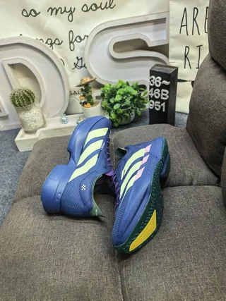 Adidas Lightstrike Pro Blue Lime Green Purple أحذية الجري 6