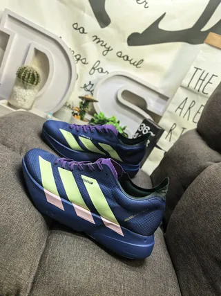 Adidas Lightstrike Pro Blue Lime Green Purple أحذية الجري 7