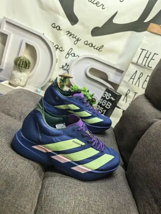 Adidas Lightstrike Pro Blue Lime Green Purple أحذية الجري 9