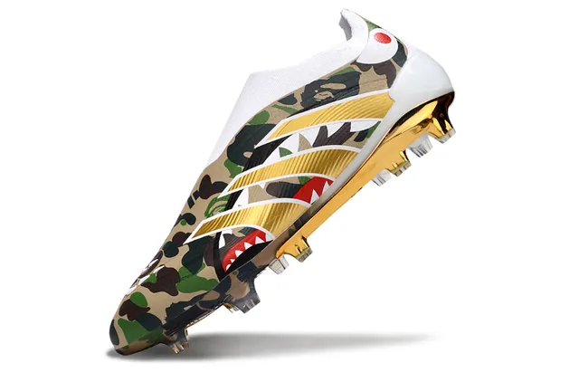 Adidas Multicolor Gold Camouflage Print Heel Firm-Ground Soccer Shoes 3