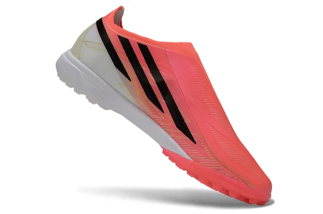 Adidas أحذية كرة القدم Turf أعلى نيون درجة وردي أسود بدون أربطة 2