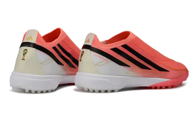Adidas أحذية كرة القدم Turf أعلى نيون درجة وردي أسود بدون أربطة 5