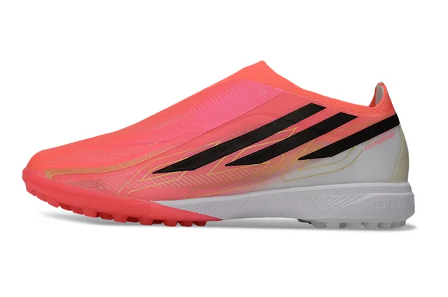 Adidas أحذية كرة القدم Turf أعلى نيون درجة وردي أسود بدون أربطة 7