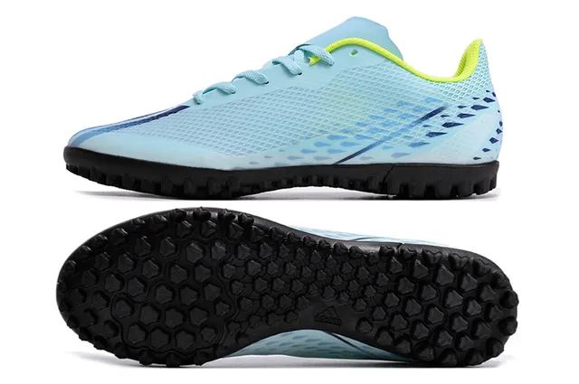 Adidas أحذية كرة القدم تورف وردي أسود منخفضة القطع شبكة صناعية ثلاث خطوط بيضاء 23