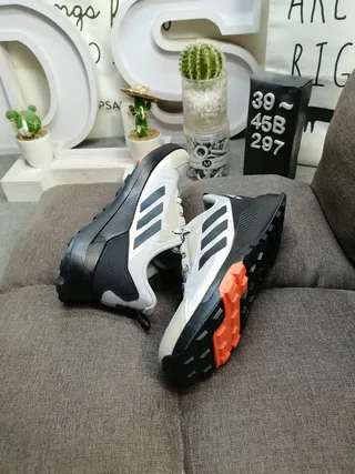 Adidas Rosa Cinza Inspirado em Trilha Malha e Sintético Superior Tênis Lifestyle 6
