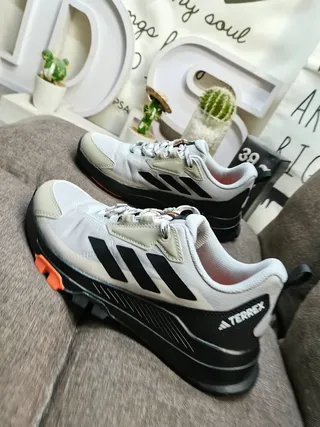 Adidas Rosa Cinza Inspirado em Trilha Malha e Sintético Superior Tênis Lifestyle 7