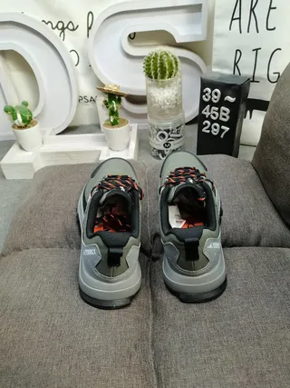Adidas Rosa Cinza Inspirado em Trilha Malha e Sintético Superior Tênis Lifestyle 18
