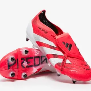 Adidas Predator Accuracy sans lacets Chaussures de football Terre ferme Rouge Blanc