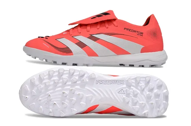 Adidas Predator ES C.1994 Laranja Branco Sapatos de Futebol Turf 3