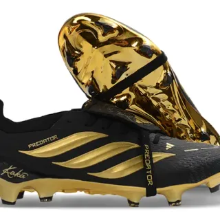Adidas Predator Kaka Noir et Or Terrain ferme Chaussures de football