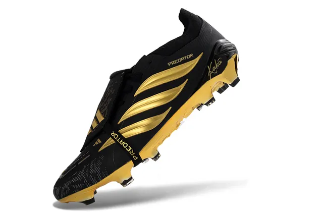 Adidas Predator Kaka Noir et Or Terrain ferme Chaussures de football 3