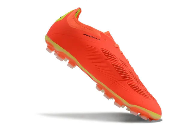 Adidas Predator Naranja Gris Bajo Corte Parte Superior Sintética Textura Ribeteada en la Punta del Pie Aterrador Zapatos de Fútbol 2