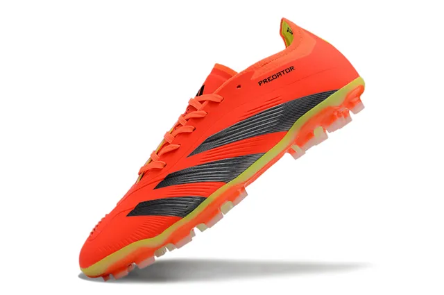 Adidas Predator Naranja Gris Bajo Corte Parte Superior Sintética Textura Ribeteada en la Punta del Pie Aterrador Zapatos de Fútbol 3